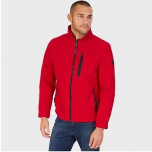 Nautica Men’s Fleece Lined Soft Shell Jacket | Medium, Red